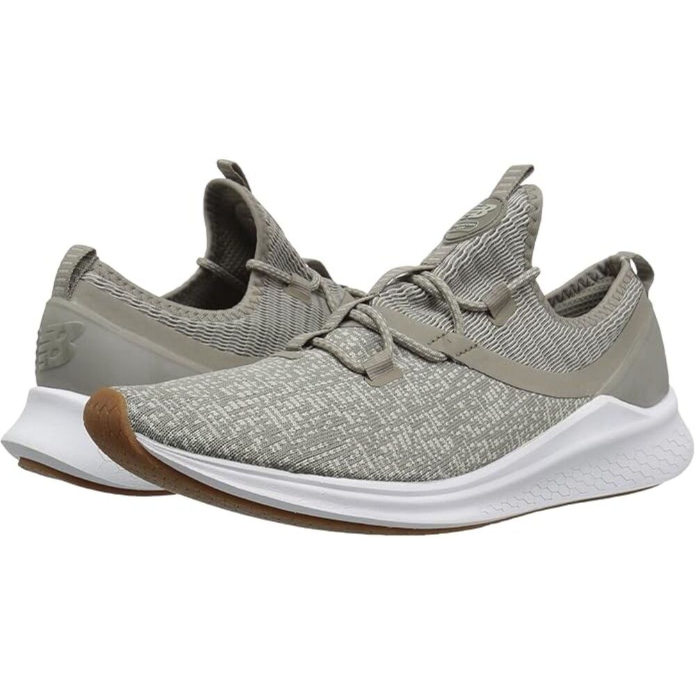 New Balance Men's Grey Knit Slip-On Running Shoes